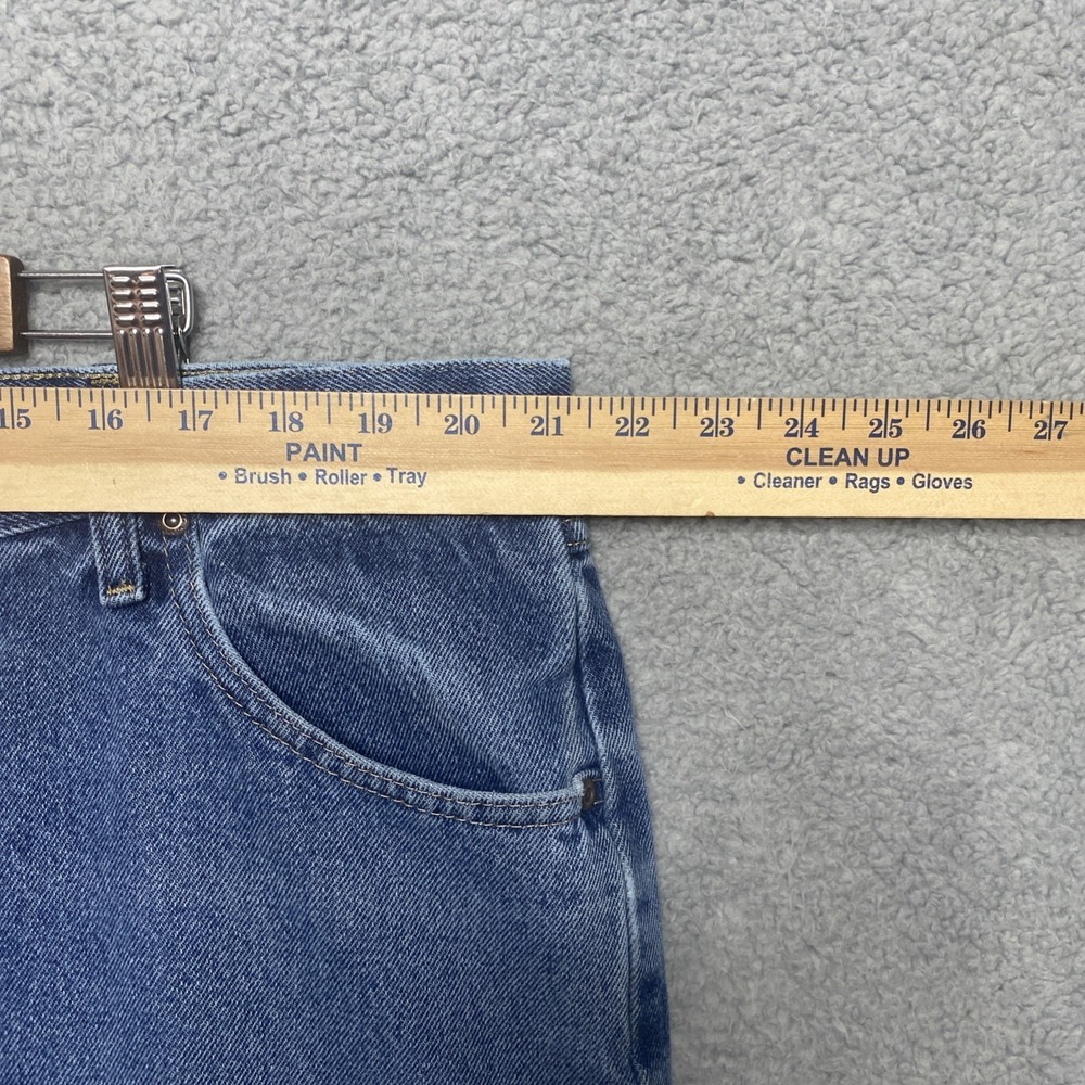 Wrangler Jeans Men 42x30 Blue Denim 100% Cotton Straight Med  Wash Cowboy - Picture 8 of 12